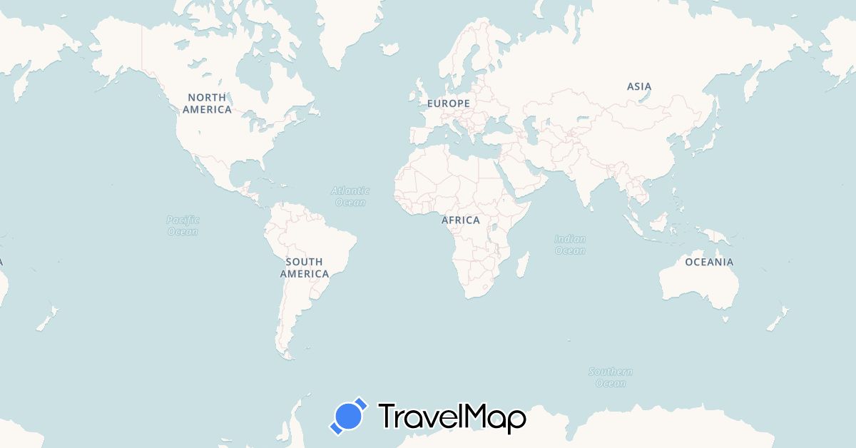 TravelMap itinerary: driving, bus, plane, hiking, boat, motorbike, helicopter in Australia, France, Cambodia, Malaysia, New Zealand, Qatar, United States, Vietnam (Asia, Europe, North America, Oceania)